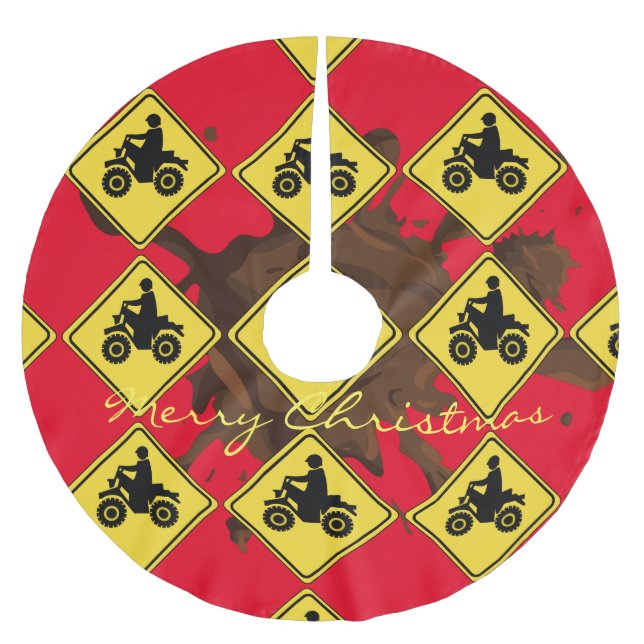 ATV Mudding Sign Thunder_Cove Julgransmatta Borstad Polyester (Framsidan)