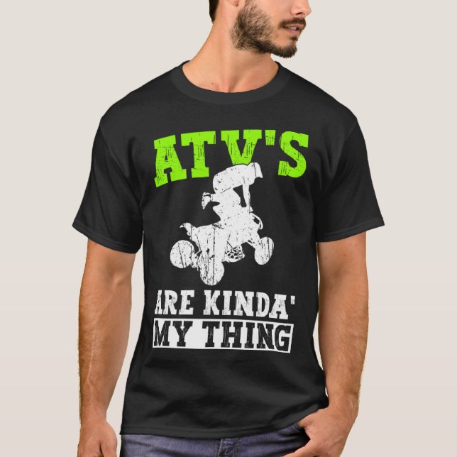 ATV Quad And Quad Rider T Shirt (Framsida)