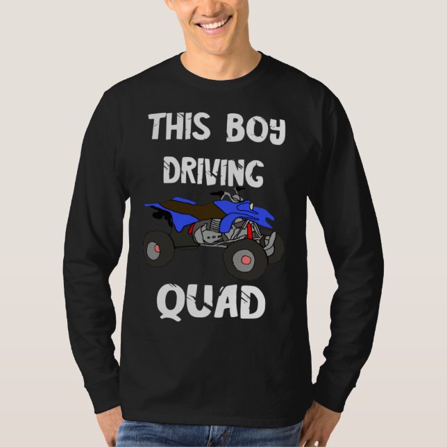 ATV Quad Rider Offroad Biker Boys Four Wheeler Bik T Shirt (Framsida)