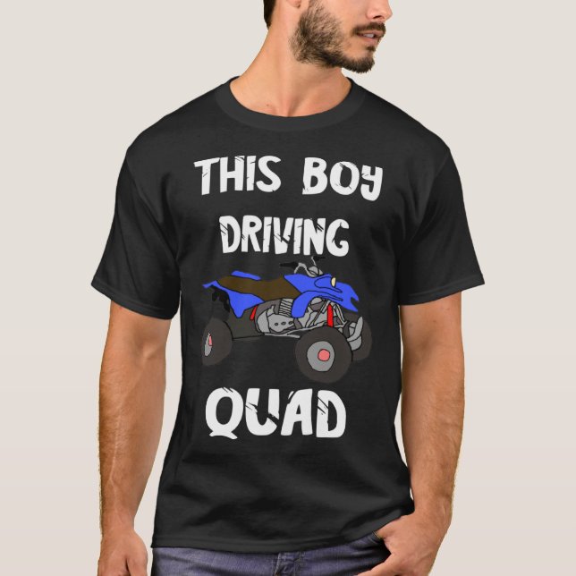 ATV Quad Rider Offroad Biker Boys Four Wheeler Bik T Shirt (Framsida)