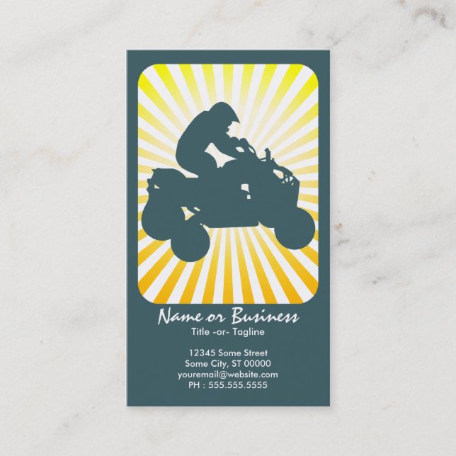 atv: retro strålar: visitkort (Framsida)