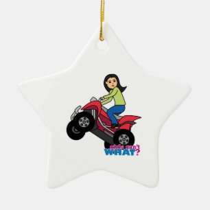 ATV Rider - medel Julgransprydnad Keramik
