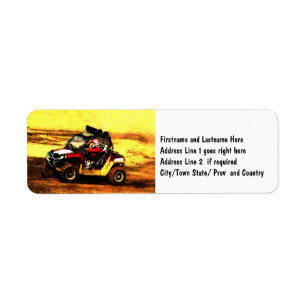 ATV-ryttare - all TerrainytterlighetMotorsports Returadress Etikett