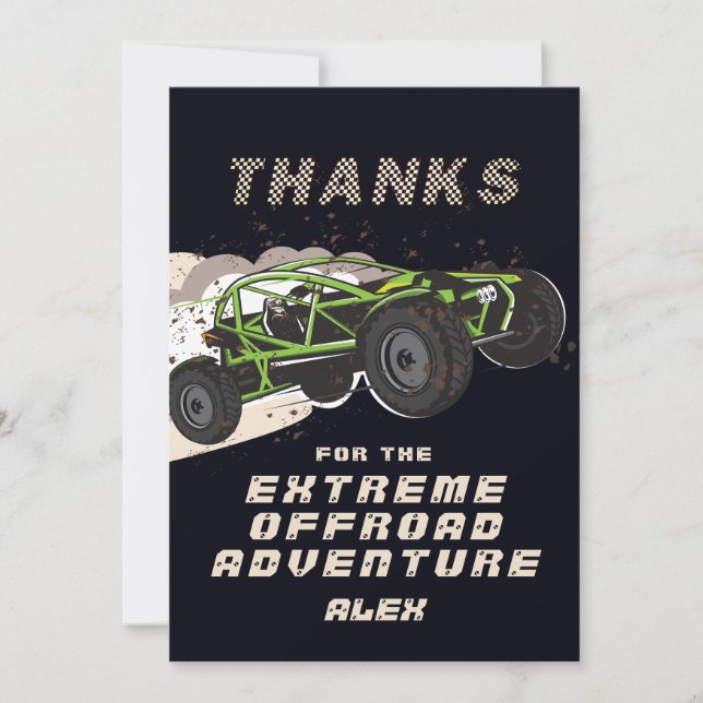 ATV UTV Offroad Äventyr Extreme Sports Car Klubb Tack Kort (Framsida)