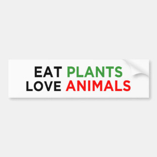 Ätväxter kärlek djur vegan bildekal