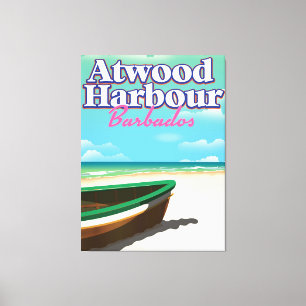 Atwood Harbor Bahamas reseaffisch Canvastryck