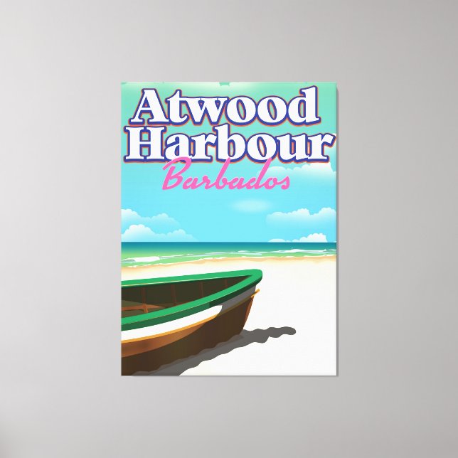 Atwood Harbor Bahamas reseaffisch Canvastryck (Framsida)