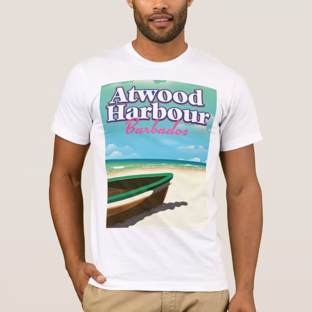 Atwood Harbor Bahamas reseaffisch Tee Shirt (Framsida)