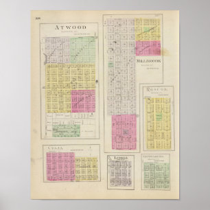 Atwood Millbrook, Roscoe, Celia, Ludell, Kansas Poster