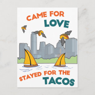 ATX: Kom till Kärlek/Stayed för Tacos Vykort