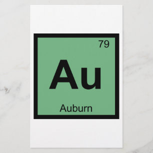 Au - Auburn Maine Kemi Periodiska Systemet Symbol