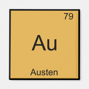 Au - Australien Funny Chemistry Inslag-symbol T-Sh Magnet