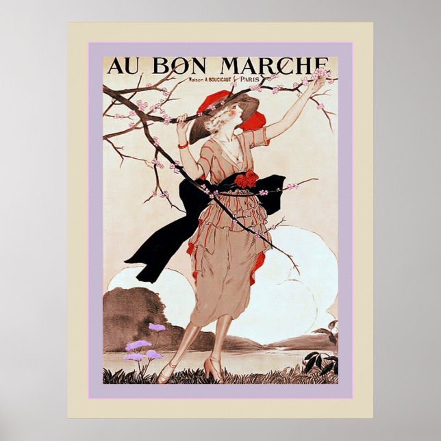 Au Bon Marché ~ Vintage Advertising Poster (Framsidan)