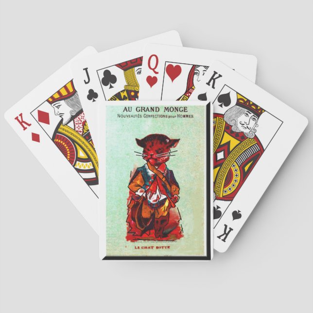 "Au Grand Monge~Kattunge" Spel Kort (Baksidan)