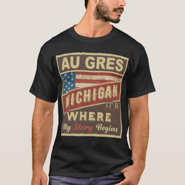 AU GRES, MI Det är där min berättelse börjar T Shirt (Framsida)