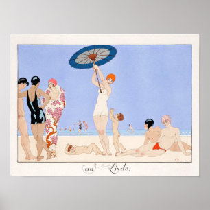 Au Lido Plate nr 14 (1920) mode illustration Poster