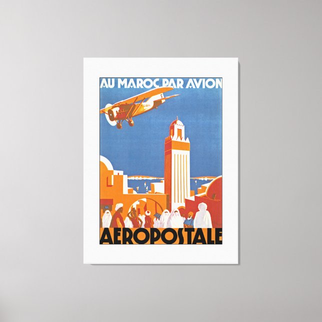 Au Maroc Par Avion Canvastryck (Framsida)