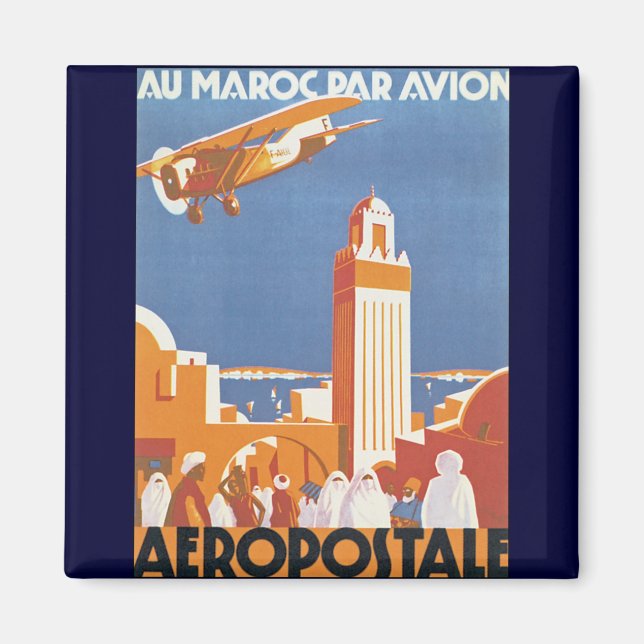 Au Maroc Par Avion Magnet (Framsidan)