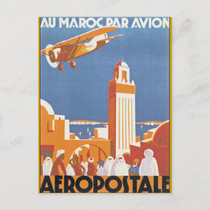 Au Maroc Par Avion Vykort