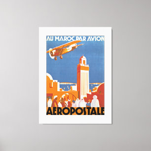 Au Maroc Par Avion - XL Canvastryck