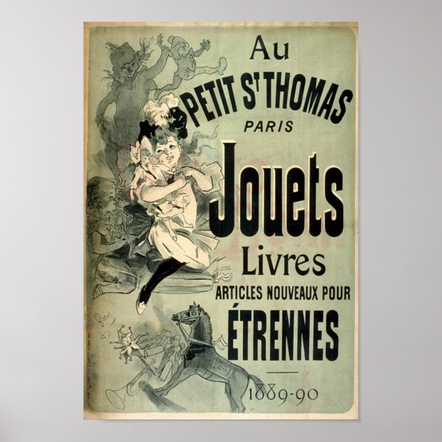 Au Petit S Thomas Paris Jouets Livres Poster (Framsidan)
