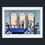 Au Revoir, 1920 Art Deco illustration Poster<br><div class="desc">Art Deco mode illustration, Au Revoir, av Fransk illustrator George Barbier</div>