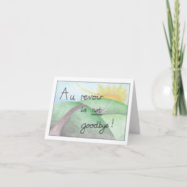 Au revoir Adjö Lämnar kort (Framsida)