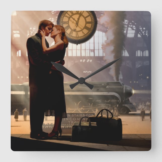 Au Revoir Fyrkantig Klocka (Framsida)