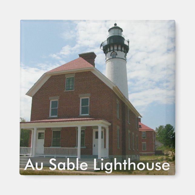 Au Sable Lighthouse Magnet (Framsidan)