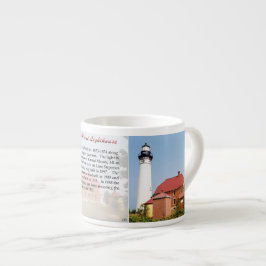 Au Sable Point Lighthouse-historik espresso mugg Espressomugg