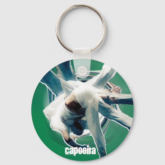 au sem mao grönt, capoeira keychain nyckelring (Framsida)