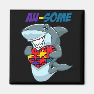 Au Some Shark Awesome Autism Puzzle Autism Medvete Magnet
