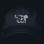 Au Train Beach Michigan Embroidered Baseball Hat Broderad Keps<br><div class="desc">Au Train Beach Michigan Embroidered Baseball Hat</div>
