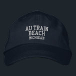 Au Train Beach Michigan Embroidered Baseball Hat Broderad Keps<br><div class="desc">Au Train Beach Michigan Embroidered Baseball Hat</div>