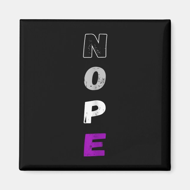 Aual Nope Ace Pride Flagga Auality Lgbt Community  Magnet (Framsidan)