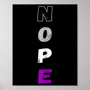 Aual Nope Ace Pride Flagga Auality Lgbt Community Poster
