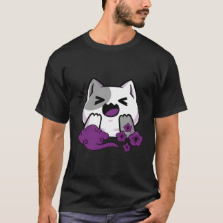 Aual Subtle Ace Pride Anime and Cat Japansk lgbtq T Shirt