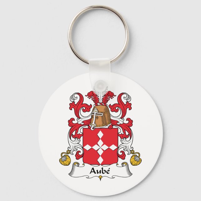 Aube Family Crest Nyckelring (Framsida)