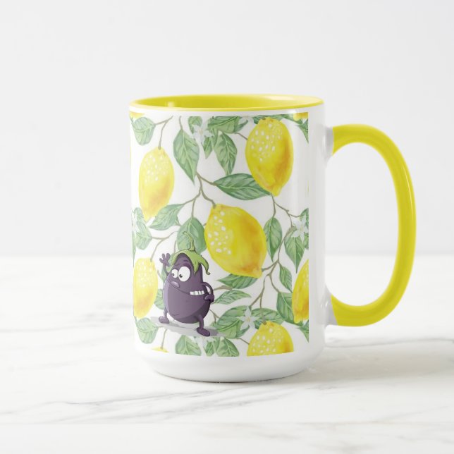 Aubergine Förlorad i ett Citronträd 15 oz Kombomug Mugg (Höger)
