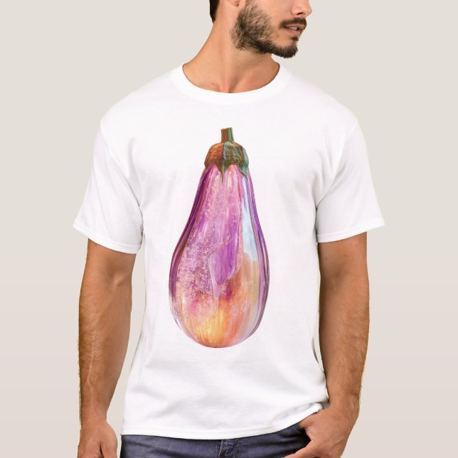 Aubergine Galactique - Galactic Eggplant T Shirt (Framsida)
