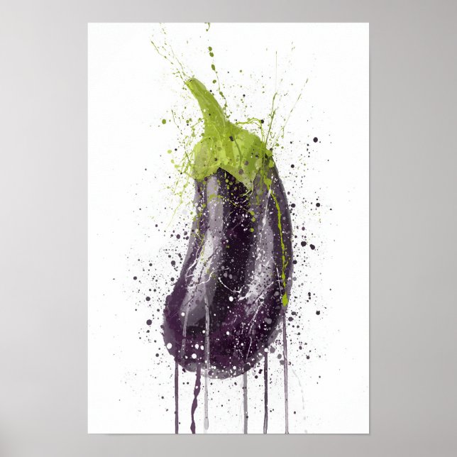 Aubergine Grönsak Poster (Framsidan)