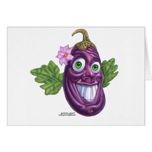 aubergine hälsningskort