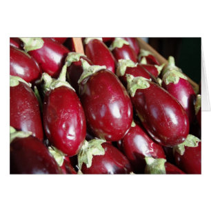 aubergine hälsningskort