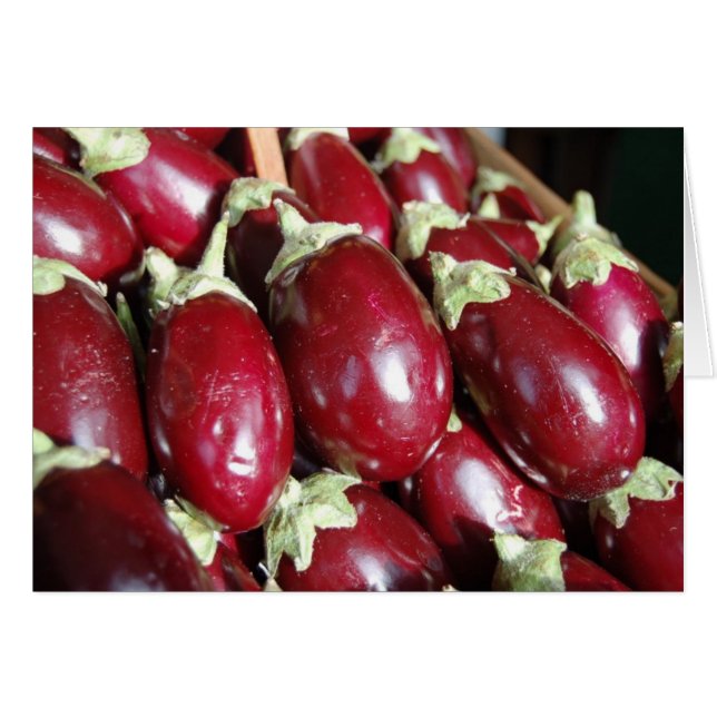 aubergine hälsningskort (Framsidan Horizontal)