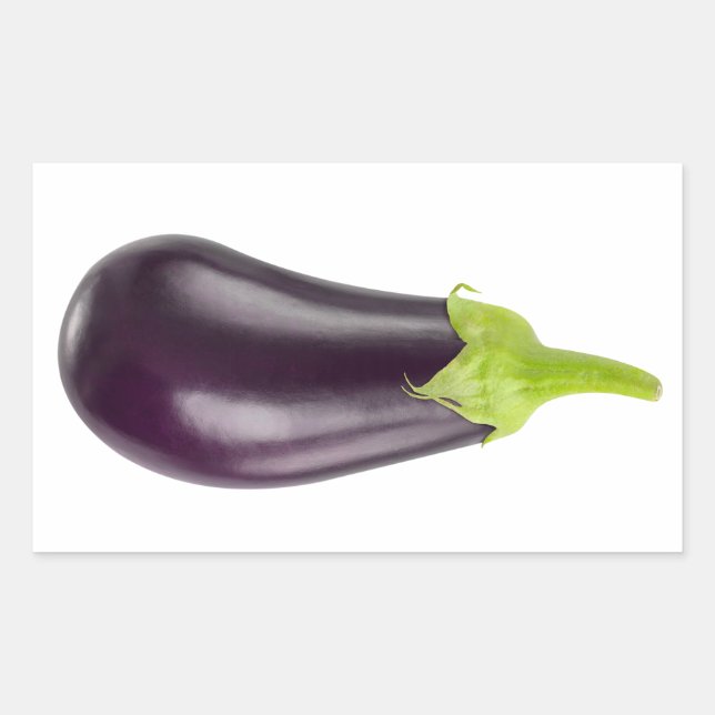 Aubergine Rektangulärt Klistermärke (Framsida)