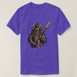 Aubergine Samurai — Rolig Grönsakskrigare Full T Shirt