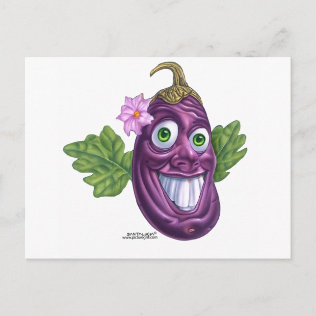 aubergine vykort (Framsida)