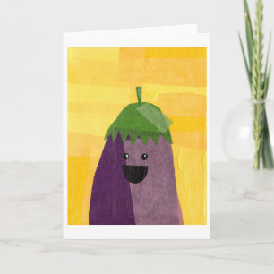 Auberginehälsningkort Kort
