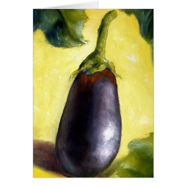 Auberginekonst från oljemålning hälsningskort (Framsidan)