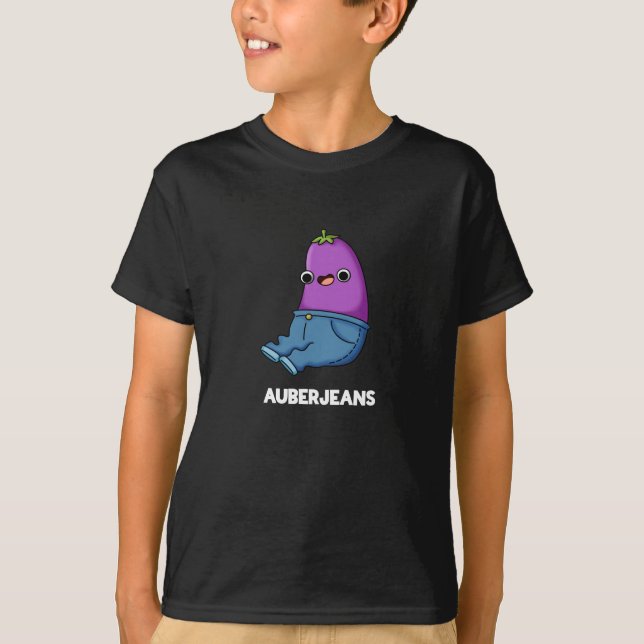 Auberjeans Funny Eggplant Pun Mörk BG T Shirt (Framsida)